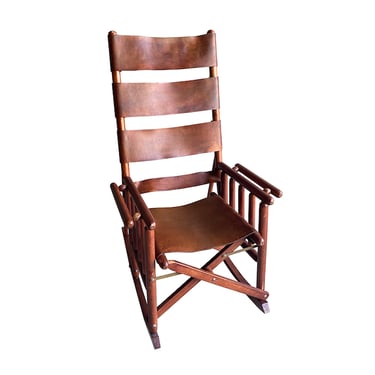 Campaign Style Folding Rocking Chair, 1960’s (Two Available)