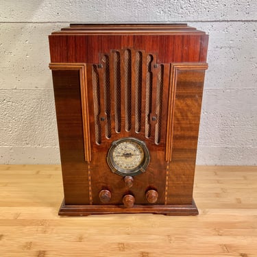 1934 Zenith 808 Tombstone AM/Shortwave Radio, Orig Owner's Manual, Elec Restored 