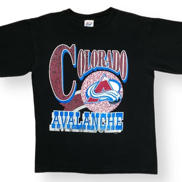 Vintage 90s Colorado Avalanche Hockey Big Print NHL Made in USA Graphic T-Shirt Size Large 
