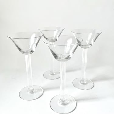 Vintage Cocktail Glasses Set of 4 Martini Coupes 