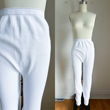 Vintage Waffle Knit Thermal Long Johns / S-M 