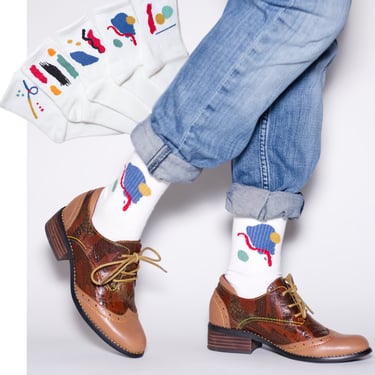 Abstract Art Crew Ankle Socks 