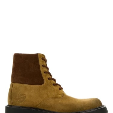 Loewe Man Two-Tone Suede Sierra Ankle Boots