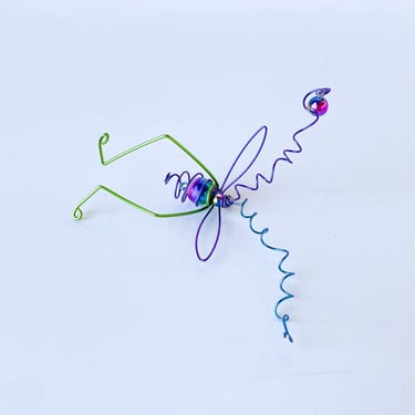 Colorful Wire Grasshopper Brooch