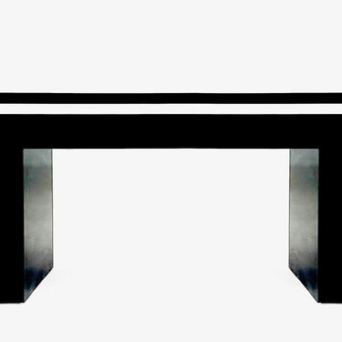 Postmodern Black and White Acrylic Console, 1980
