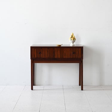 1960s Scandinavian Rosewood Nightstand with Drawer and Squared Legs 