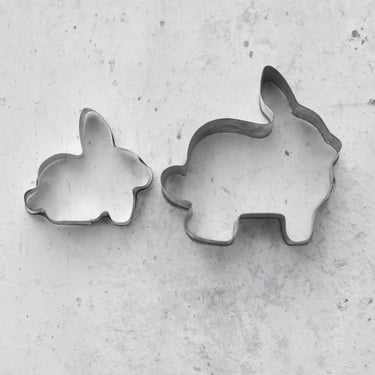 Vintage Bunny Cookie Cutters, Set of Two 