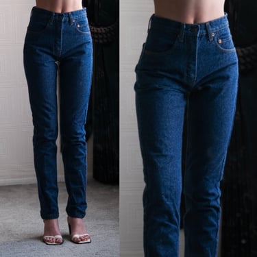 Vintage 90s LEVIS 534 Indigo Wash High Waisted Slim Fit Zip Fly Jeans Deadstock | Made in USA | Size 26x32 | UNWORN | 1990s Levis Boho Denim 