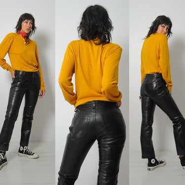 90's Gap Black Leather Jeans