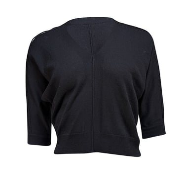 Chloe - Black V-neck Cutout Detail Sweater Sz XS