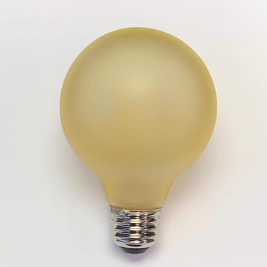 Set of 5 Painted **Dimmable LED Bulb** for Vintage Chandeliers and Sconces 3' Diameter GOLD Sphere (40w equivalent) 