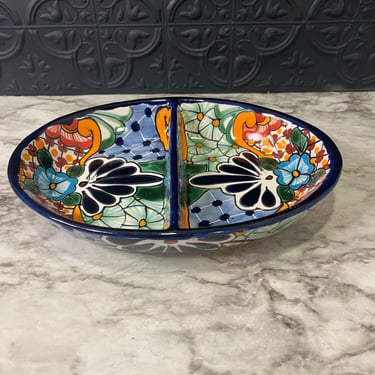 Mexican Pottery Split Bowl