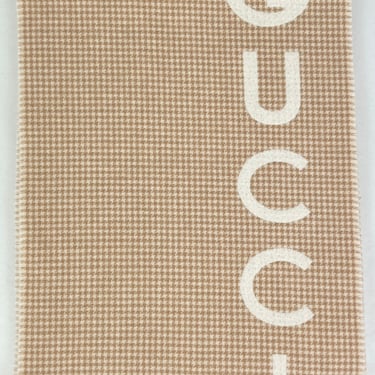 Gucci Wool/Cashmere Scarf, Beige & Ivory