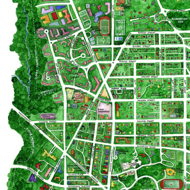 McLean Gardens and Surroundings Map, 16"x20"