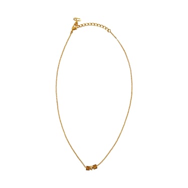 Dior Gold 'CD' Dice Necklace