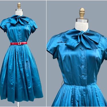 slim fit dress slacks Cowl Neck 50s Open Back Vintage Emerald Green Dress