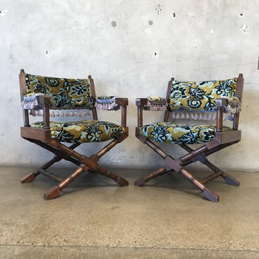 Custom Upholstered Campaign Chairs