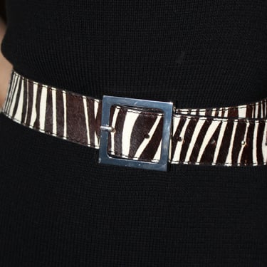 Fun 90s Printed Calf Hair Belt