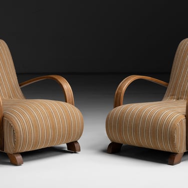 Bentwood Armchairs in Linen