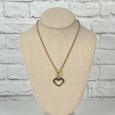 Canela Vintage Louis Vuitton Gold-Tone Heart Necklace