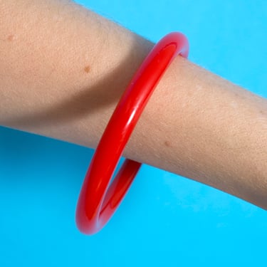 Simple Vintage Red Space Age Thinner Bangle 