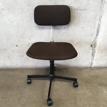 Vintage Dark Brown Upholstered Kevi Task Chair By Rabami Denmark