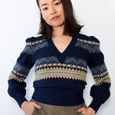 Cacharel Puffed Crop Sweater XS