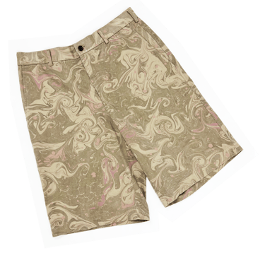 Comme des Garcons Homme 2000 marble swirl print shorts