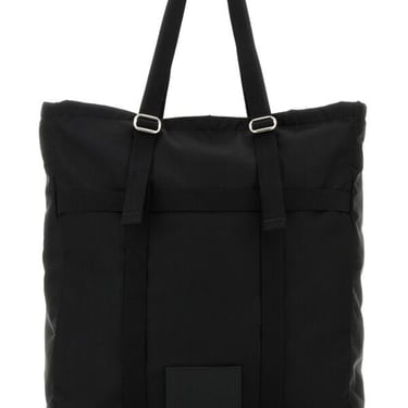 Jil Sander Men Black Fabric Shopping Bag