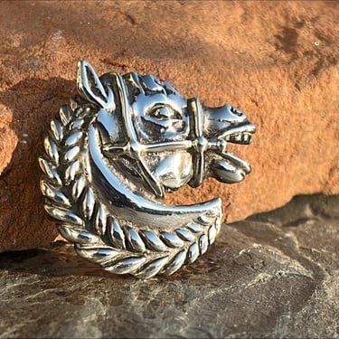 D'Molina ~ Vintage Mexican Sterling Silver Detailed Horse Head Pendant / Pin / Brooch 