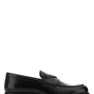 Prada Men Black Leather Loafers