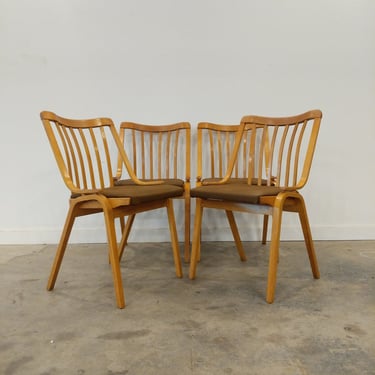 Set of 4 Vintage Czech Mid Century Dining Chairs 