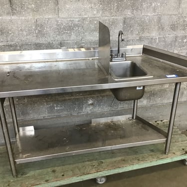 Stainless Prep Table w/ Sink (Seattle)