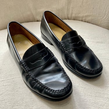 Classic Vintage BASS WEEJUN Penny LOAFERS / Black / 7.5 