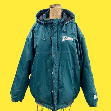 90's Philadelphia Eagles Starter Kelly Green NFL Winter Jacket