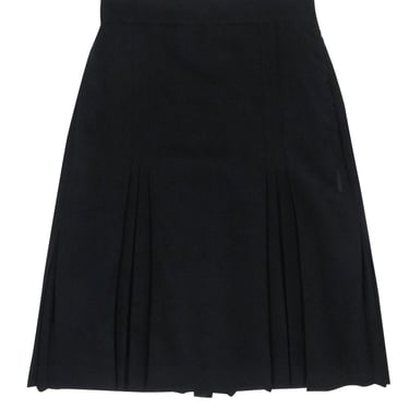 Akris - Black Wool Pleated Skirt Sz 6