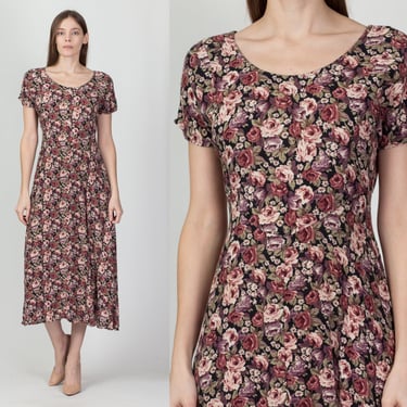 90s Floral Corset Tie Grunge Dress - Medium | | Flying Apple Vintage - Los  Angeles, CA | ATTIC