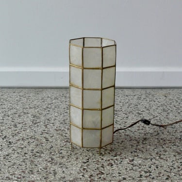 Vintage Verner Panton Styled Capiz Shell Table Lamp 
