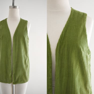 1960s/70s Green Cotton Corduroy Vest 