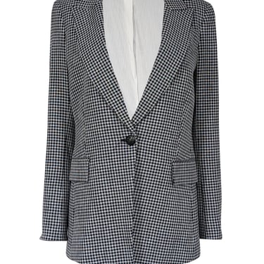 Veronica Beard - Black & White Gingham w/ Black Crest Buttons Blazer Sz 8