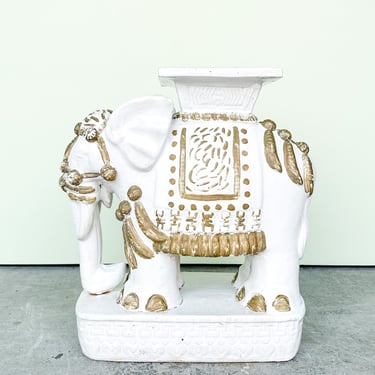 Regency Chic Elephant Garden Seat