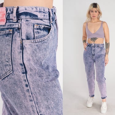 Acid Wash Jeans 90s Gitano Jeans Mom Jeans Blue White