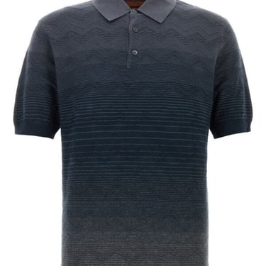 Missoni Men Embroidered Cotton Polo Shirt