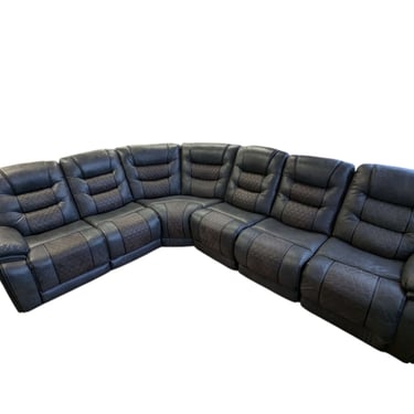 6pc Gray Sectional w/ 2 Recliners