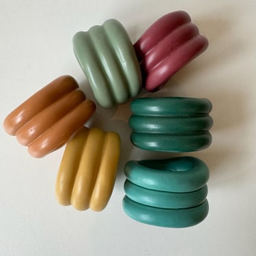 Ceramic Colorful Napkin Rings