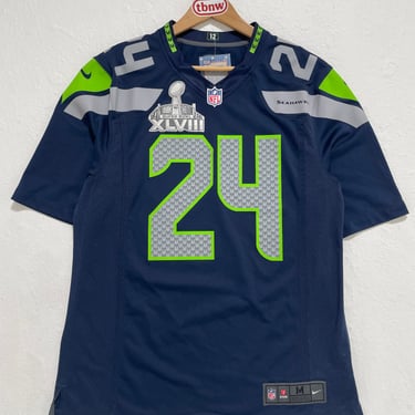 Seattle Seahawks SB48 Marshawn Lynch Jersey Sz. M