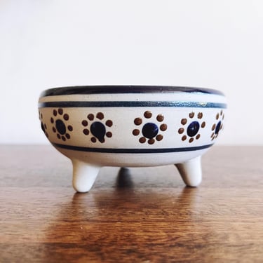 Vintage Mexican Ceramic Salsa Bowl 