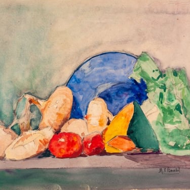 M. V. Bouttet Untitled Still Life Watercolor