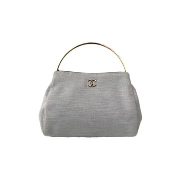 Chanel Grey Mini Metal Top Handle Bag
