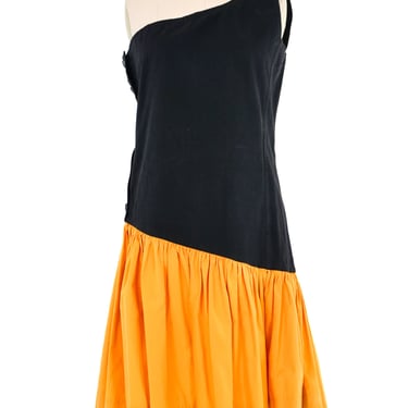 Yves Saint Laurent One Shoulder Dress